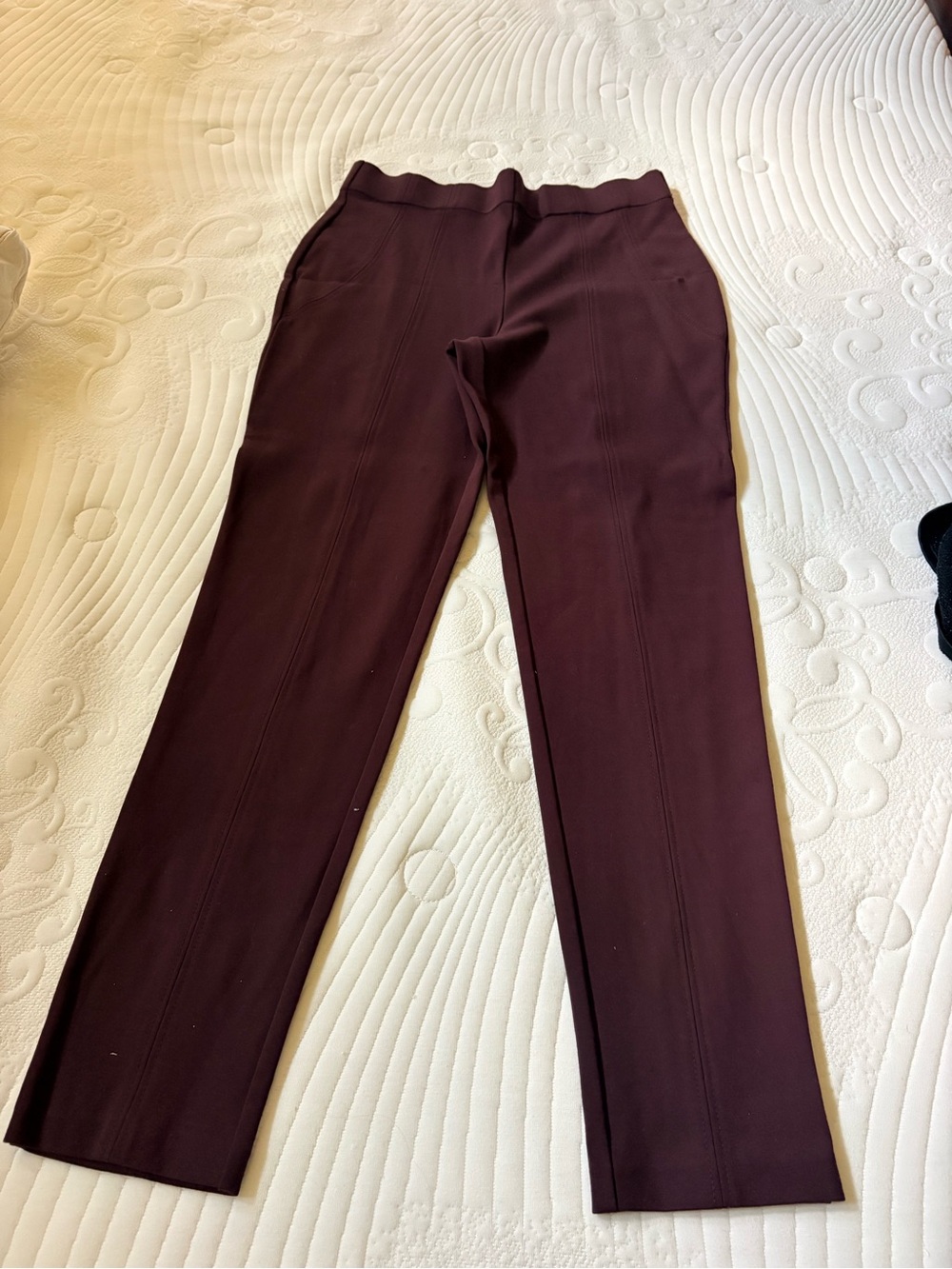 Jones New York Straight Leg Ponte Pants - Deep Plum